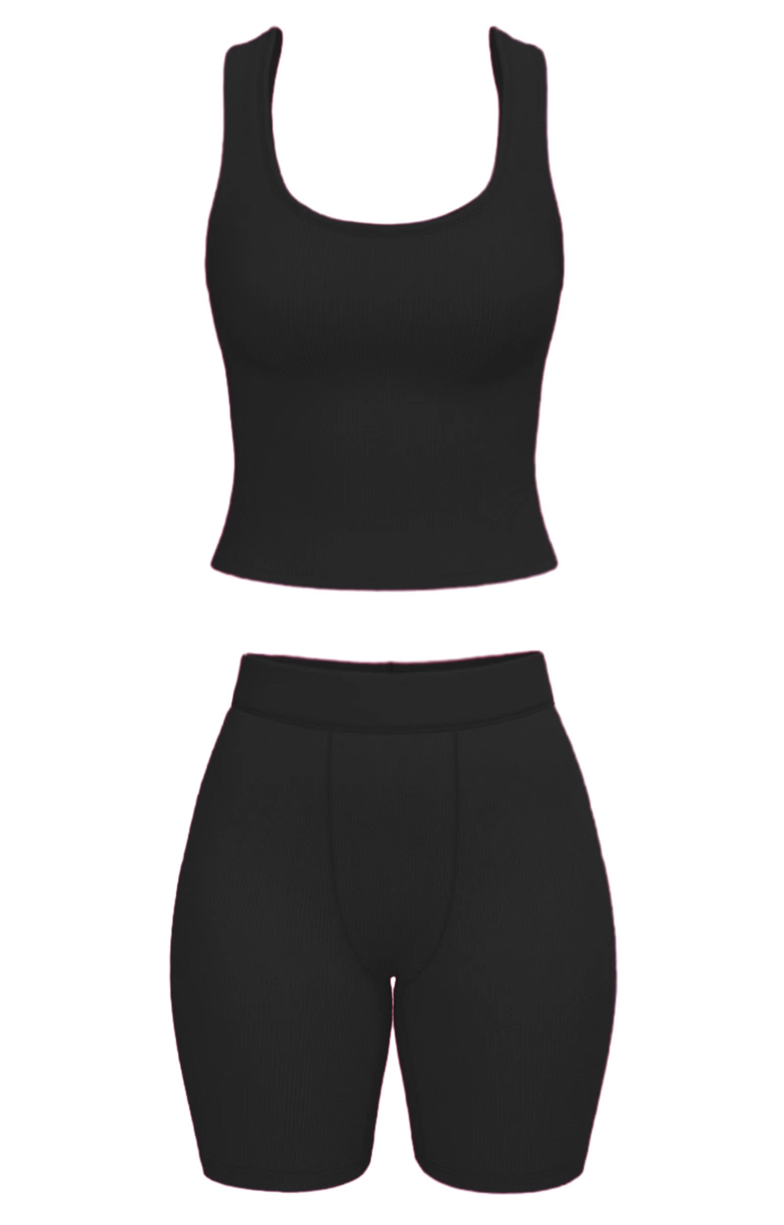 2Boujee Ribbed Set (Midnight)