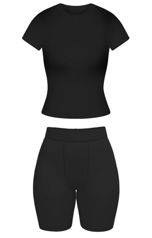 2Boujee Ribbed Set (Midnight)